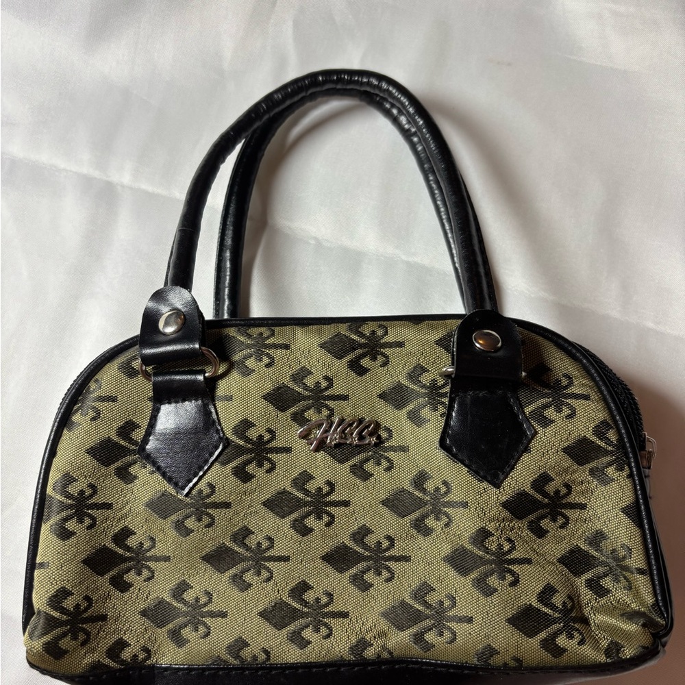 Mini Y2K Black and Tan Women's Handbag